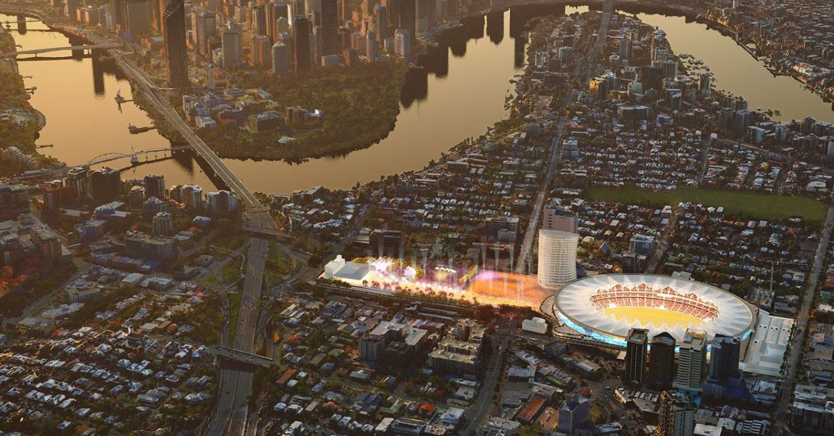 Sky view of Brisbane