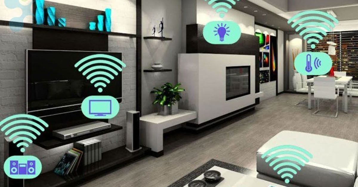 Lounge room with smart devices everywhere